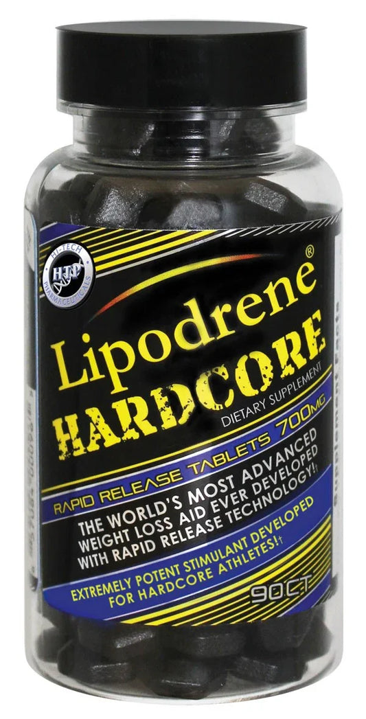 Frasco de Lipodrene Hardcore 90 tabletas suplemento para pérdida de peso y energí­a fitness