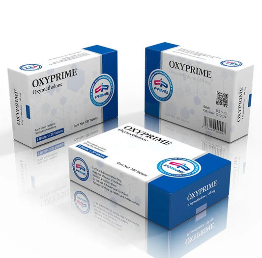 Cajas de Oxyprime Oxymetholone 50 mg para musculación y ciclos de volumen, 100 tabletas